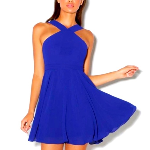 Lulus Dresses & Skirts - LULU’S royal blue halter skater dress